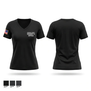 Womens Short Sleeve Vneck Shirt, Chemung County Sheriff’s Office, Police, Teamtime, Team time, sublimation, custom sports apparel, team uniforms, spirit wear, spiritwear, sports uniforms, custom shirts, team store, custom team store, fundraiser sports, apparel fundraiser