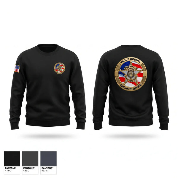 Crew Neck Sweatshirt, Troup County Sheriff’s Office, Police, Teamtime, Team time, sublimation, custom sports apparel, team uniforms, spirit wear, spiritwear, sports uniforms, custom shirts, team store, custom team store, fundraiser sports, apparel fundraiser