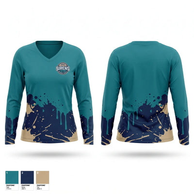 Siren's Academy Women's Long Sleeve V-neck Shirt - 1