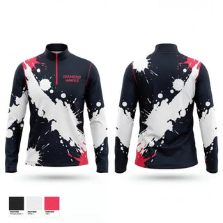 Quarter Zip Jacket, Diamond Hawks, Softball, Teamtime, Team time, sublimation, custom sports apparel, team uniforms, spirit wear, spiritwear, sports uniforms, custom shirts, team store, custom team store, fundraiser sports, apparel fundraiser