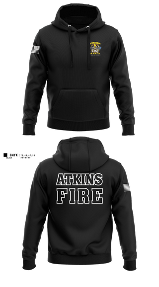 Hoodie, Atkins Volunteer Fire Department, Fire Department, Teamtime, Team time, sublimation, custom sports apparel, team uniforms, spirit wear, spiritwear, sports uniforms, custom shirts, team store, custom team store, fundraiser sports, apparel fundraiser