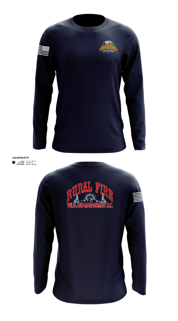Long Sleeve Performance Shirt, Rural fire wildland management LLC, Fire Department, Teamtime, Team time, sublimation, custom sports apparel, team uniforms, spirit wear, spiritwear, sports uniforms, custom shirts, team store, custom team store, fundraiser sports, apparel fundraiser