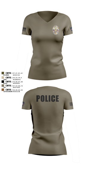 Womens Short Sleeve Vneck Shirt, Miami Police Department, , Teamtime, Team time, sublimation, custom sports apparel, team uniforms, spirit wear, spiritwear, sports uniforms, custom shirts, team store, custom team store, fundraiser sports, apparel fundraiser