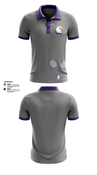 Short Sleeve Performance Polo, Albion Purple Eagles, Tennis, Teamtime, Team time, sublimation, custom sports apparel, team uniforms, spirit wear, spiritwear, sports uniforms, custom shirts, team store, custom team store, fundraiser sports, apparel fundraiser