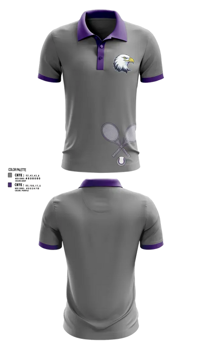 Albion Purple Eagles 96100388 Short Sleeve Performance Polo - 4