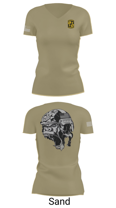 Gorilla battalion 60228867 Women's Short Sleeve V-neck Shirt - 88