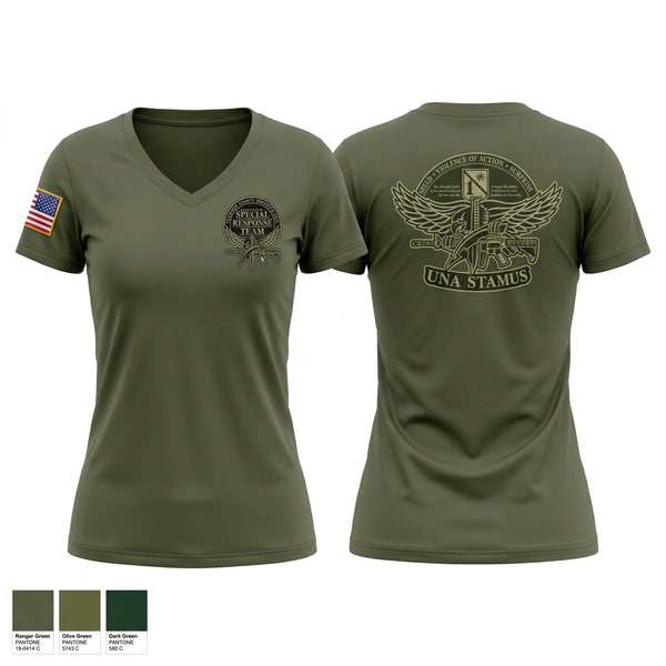 Womens Short Sleeve Vneck Shirt, Faulkner County Sheriff’s Office Special Response Team, Police, Teamtime, Team time, sublimation, custom sports apparel, team uniforms, spirit wear, spiritwear, sports uniforms, custom shirts, team store, custom team store, fundraiser sports, apparel fundraiser
