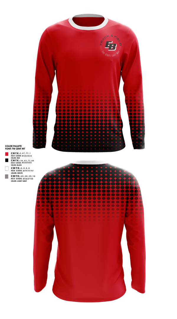 Long Sleeve Performance Shirt, CSU East Bay Track & Field, Track & Field, Teamtime, Team time, sublimation, custom sports apparel, team uniforms, spirit wear, spiritwear, sports uniforms, custom shirts, team store, custom team store, fundraiser sports, apparel fundraiser
