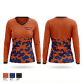 Clayton Valley Flames Women's Long Sleeve V-neck Shirt - 1