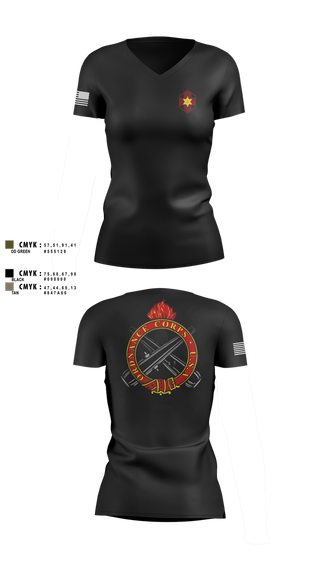Womens Short Sleeve Vneck Shirt, 405th Field Hospital, , Teamtime, Team time, sublimation, custom sports apparel, team uniforms, spirit wear, spiritwear, sports uniforms, custom shirts, team store, custom team store, fundraiser sports, apparel fundraiser