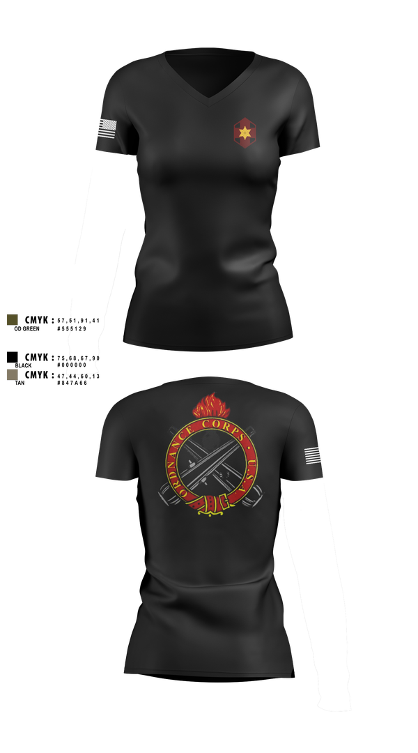 Womens Short Sleeve Vneck Shirt, 405th Field Hospital, , Teamtime, Team time, sublimation, custom sports apparel, team uniforms, spirit wear, spiritwear, sports uniforms, custom shirts, team store, custom team store, fundraiser sports, apparel fundraiser