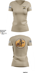 NJROTC Apache Company 29120146 Women's Short Sleeve V-neck Shirt - 100