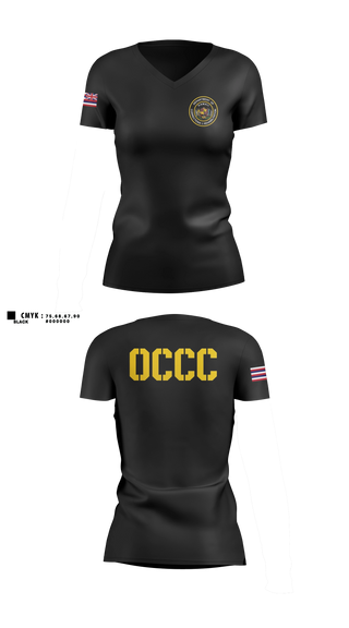 Womens Short Sleeve Vneck Shirt, OCCC, Police, Teamtime, Team time, sublimation, custom sports apparel, team uniforms, spirit wear, spiritwear, sports uniforms, custom shirts, team store, custom team store, fundraiser sports, apparel fundraiser