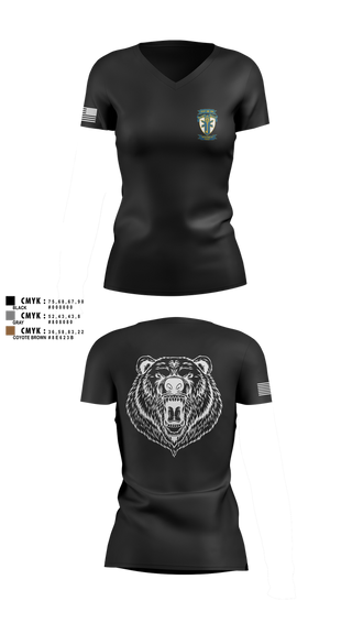 Womens Short Sleeve Vneck Shirt, HQ, 309TH MI BN, , Teamtime, Team time, sublimation, custom sports apparel, team uniforms, spirit wear, spiritwear, sports uniforms, custom shirts, team store, custom team store, fundraiser sports, apparel fundraiser