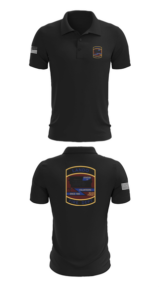 Short Sleeve Performance Polo, Lando Fire Department, Fire Department, Teamtime, Team time, sublimation, custom sports apparel, team uniforms, spirit wear, spiritwear, sports uniforms, custom shirts, team store, custom team store, fundraiser sports, apparel fundraiser