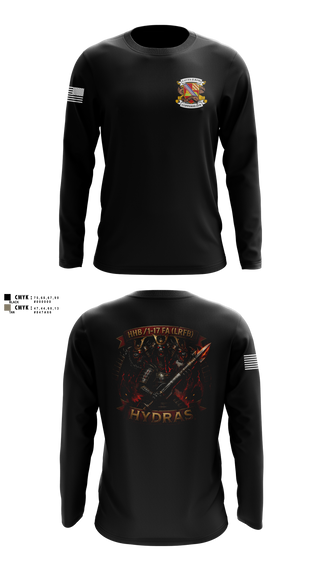 Long Sleeve Performance Shirt, HHB, 1-17 FA (LRFB), Army, Teamtime, Team time, sublimation, custom sports apparel, team uniforms, spirit wear, spiritwear, sports uniforms, custom shirts, team store, custom team store, fundraiser sports, apparel fundraiser