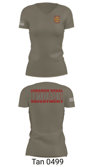 Womens Short Sleeve Vneck Shirt, Lebanon Rural Fire Protection District, Fire Department, Teamtime, Team time, sublimation, custom sports apparel, team uniforms, spirit wear, spiritwear, sports uniforms, custom shirts, team store, custom team store, fundraiser sports, apparel fundraiser