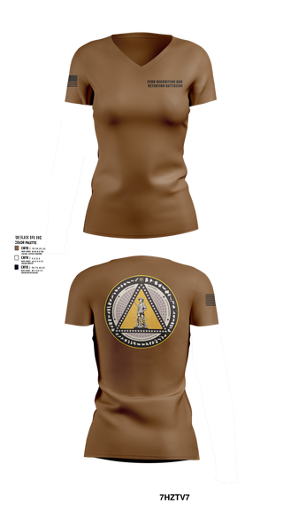 Womens Short Sleeve Vneck Shirt, 22nd Recruiting and Retention Battalion, , Teamtime, Team time, sublimation, custom sports apparel, team uniforms, spirit wear, spiritwear, sports uniforms, custom shirts, team store, custom team store, fundraiser sports, apparel fundraiser