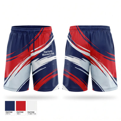 Harlem Mavericks Athletic Shorts With Pockets - 1