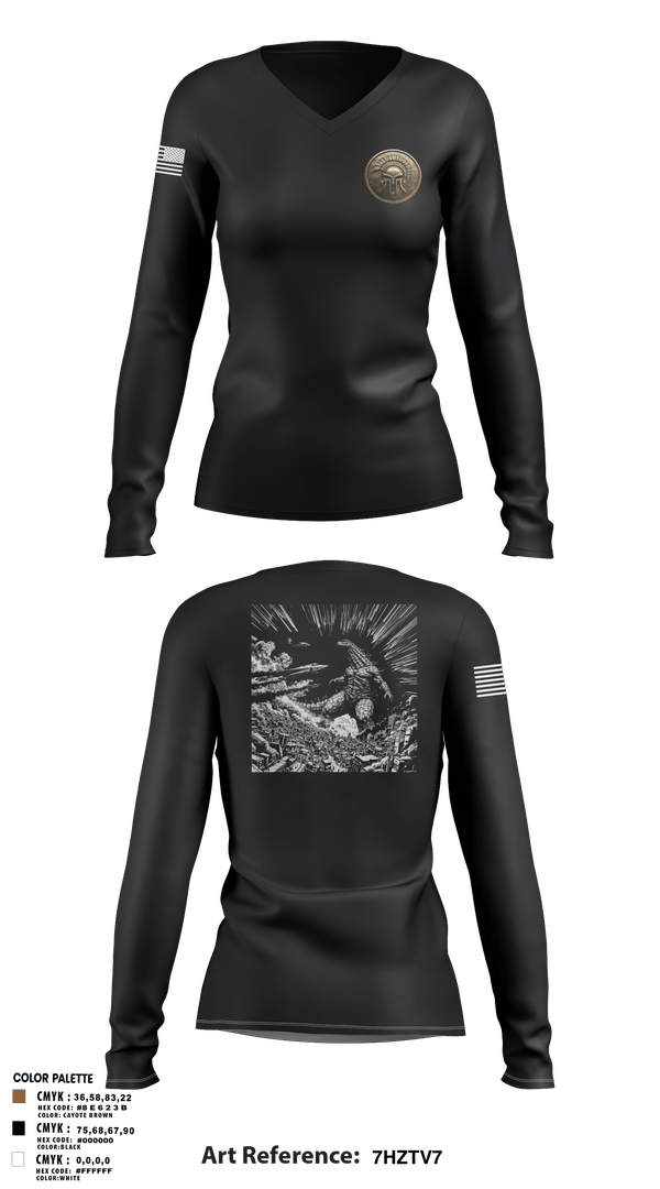 Womens Long Sleeve Vneck Shirt, Vfa-147, Navy, Teamtime, Team time, sublimation, custom sports apparel, team uniforms, spirit wear, spiritwear, sports uniforms, custom shirts, team store, custom team store, fundraiser sports, apparel fundraiser