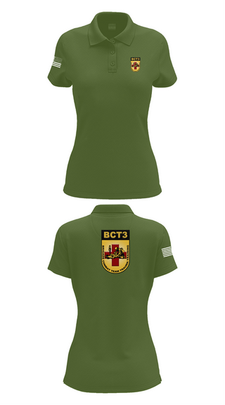 Womens Short Sleeve Performance Polo, BCT3, Army, Teamtime, Team time, sublimation, custom sports apparel, team uniforms, spirit wear, spiritwear, sports uniforms, custom shirts, team store, custom team store, fundraiser sports, apparel fundraiser