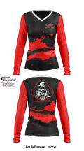 Shannon Red Raiders Women's Long Sleeve V-neck Shirt - 2