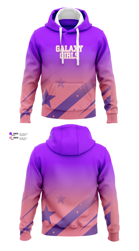 Hoodie, Galaxy Girls, Women's Soccer, Teamtime, Team time, sublimation, custom sports apparel, team uniforms, spirit wear, spiritwear, sports uniforms, custom shirts, team store, custom team store, fundraiser sports, apparel fundraiser