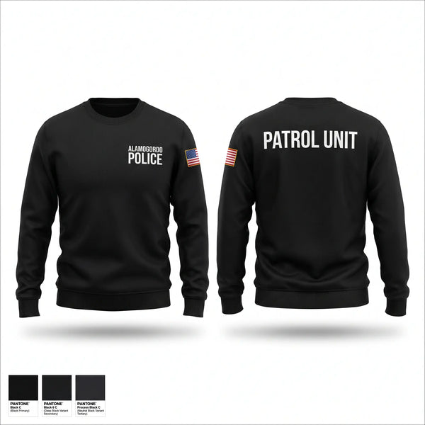 Crew Neck Sweatshirt, Alamogordo Police, Police, Teamtime, Team time, sublimation, custom sports apparel, team uniforms, spirit wear, spiritwear, sports uniforms, custom shirts, team store, custom team store, fundraiser sports, apparel fundraiser