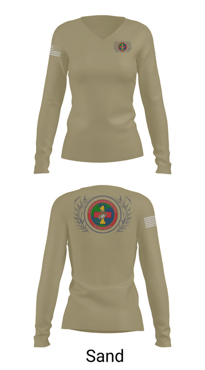 1st TSB 51823329 Women's Long Sleeve V-neck Shirt - 97