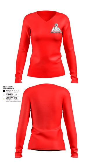 Womens Long Sleeve Vneck Shirt, Wasatch PTK, , Teamtime, Team time, sublimation, custom sports apparel, team uniforms, spirit wear, spiritwear, sports uniforms, custom shirts, team store, custom team store, fundraiser sports, apparel fundraiser