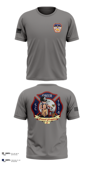 Short Sleeve Performance Shirt, City Of Greer FD, Fire Department, Teamtime, Team time, sublimation, custom sports apparel, team uniforms, spirit wear, spiritwear, sports uniforms, custom shirts, team store, custom team store, fundraiser sports, apparel fundraiser