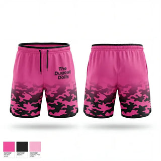 Athletic Shorts With Pockets, The Dugout Dolls, Softball, Teamtime, Team time, sublimation, custom sports apparel, team uniforms, spirit wear, spiritwear, sports uniforms, custom shirts, team store, custom team store, fundraiser sports, apparel fundraiser