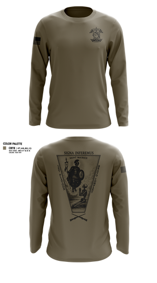 Long Sleeve Performance Shirt, Bco 1-167IN, Army, Teamtime, Team time, sublimation, custom sports apparel, team uniforms, spirit wear, spiritwear, sports uniforms, custom shirts, team store, custom team store, fundraiser sports, apparel fundraiser