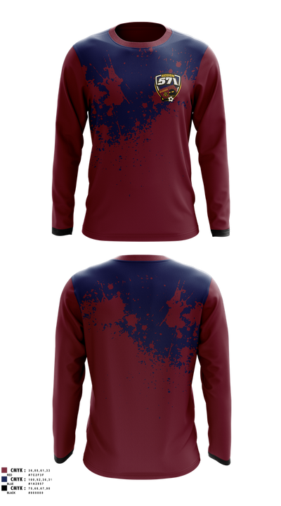 AYSO Region 571 86385672 Long Sleeve Performance Shirt 1