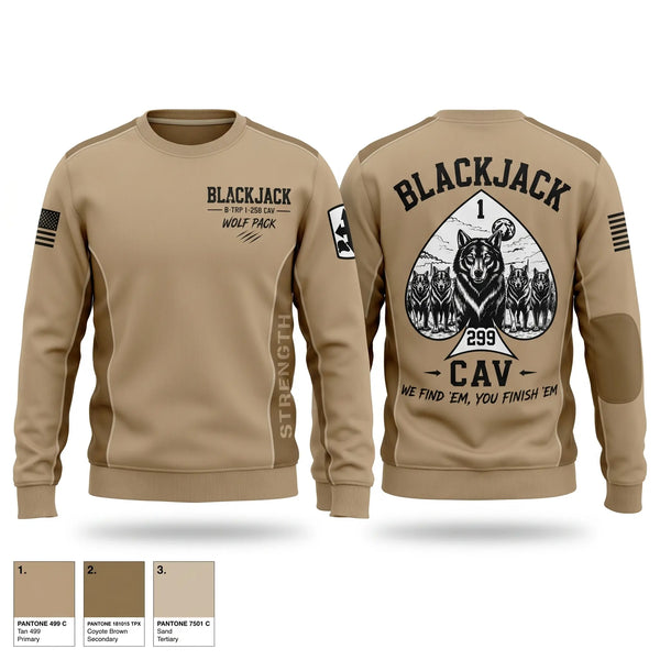 Crew Neck Sweatshirt, BLACKJACK, National Guard, Teamtime, Team time, sublimation, custom sports apparel, team uniforms, spirit wear, spiritwear, sports uniforms, custom shirts, team store, custom team store, fundraiser sports, apparel fundraiser