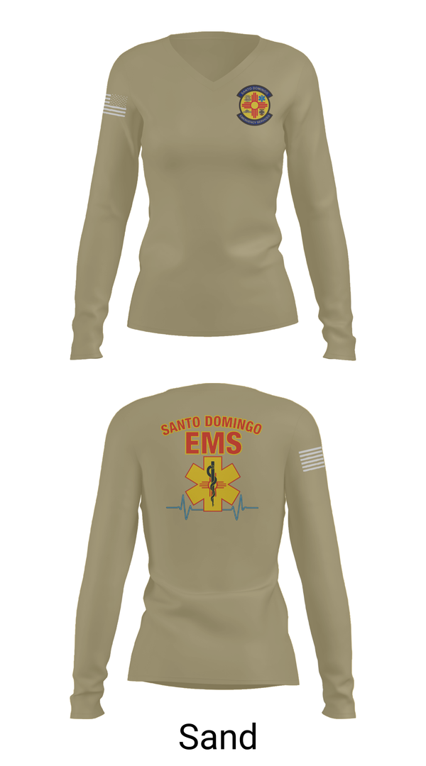 Womens Long Sleeve Vneck Shirt, SDEMS, , Teamtime, Team time, sublimation, custom sports apparel, team uniforms, spirit wear, spiritwear, sports uniforms, custom shirts, team store, custom team store, fundraiser sports, apparel fundraiser