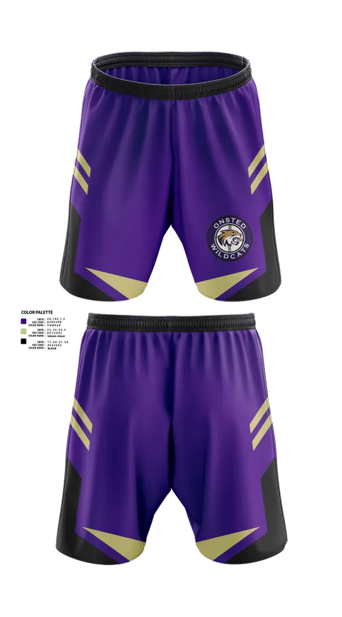 Athletic Shorts With Pockets, Onsted Wildcats, Baseball, Teamtime, Team time, sublimation, custom sports apparel, team uniforms, spirit wear, spiritwear, sports uniforms, custom shirts, team store, custom team store, fundraiser sports, apparel fundraiser