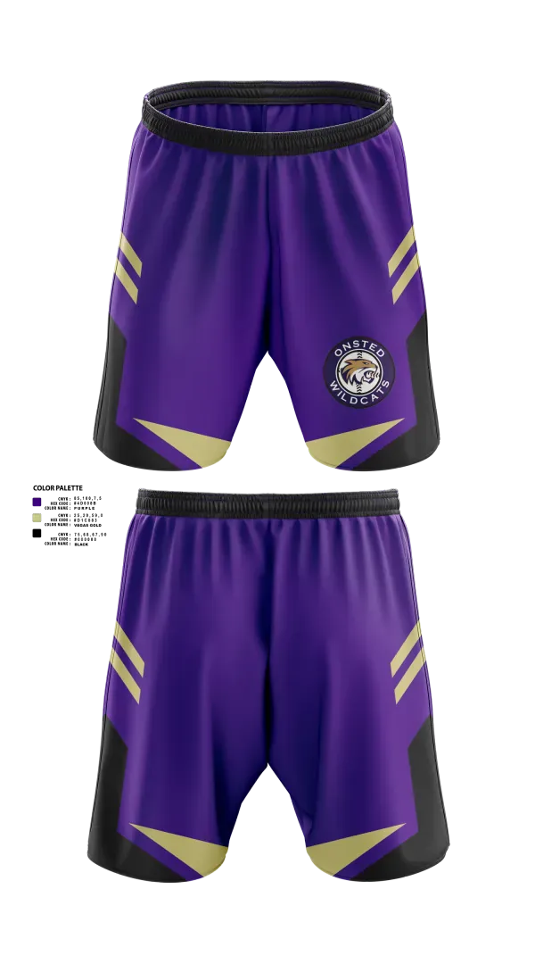 Athletic Shorts With Pockets, Onsted Wildcats, Baseball, Teamtime, Team time, sublimation, custom sports apparel, team uniforms, spirit wear, spiritwear, sports uniforms, custom shirts, team store, custom team store, fundraiser sports, apparel fundraiser