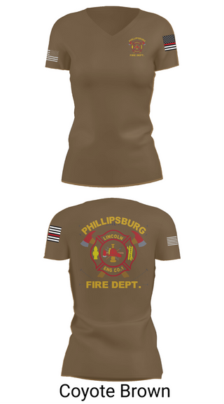 Womens Short Sleeve Vneck Shirt, PHILLIPSBURG FIRE DEPARTMENT, , Teamtime, Team time, sublimation, custom sports apparel, team uniforms, spirit wear, spiritwear, sports uniforms, custom shirts, team store, custom team store, fundraiser sports, apparel fundraiser