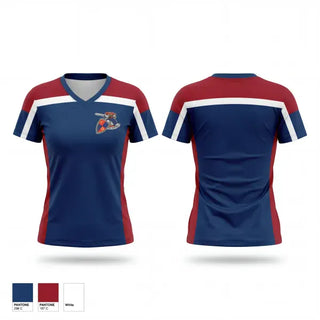 Womens Short Sleeve Vneck Shirt, Capital District Sled Warriors, Ice Hockey, Teamtime, Team time, sublimation, custom sports apparel, team uniforms, spirit wear, spiritwear, sports uniforms, custom shirts, team store, custom team store, fundraiser sports, apparel fundraiser