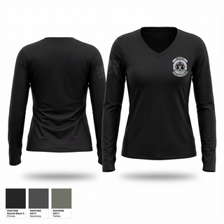 Womens Long Sleeve Vneck Shirt, Event Medics, EMS/EMT, Teamtime, Team time, sublimation, custom sports apparel, team uniforms, spirit wear, spiritwear, sports uniforms, custom shirts, team store, custom team store, fundraiser sports, apparel fundraiser