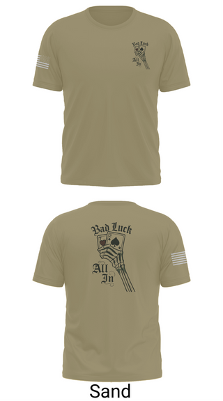 Short Sleeve Performance Shirt, 4th plt bad luck, Army, Teamtime, Team time, sublimation, custom sports apparel, team uniforms, spirit wear, spiritwear, sports uniforms, custom shirts, team store, custom team store, fundraiser sports, apparel fundraiser