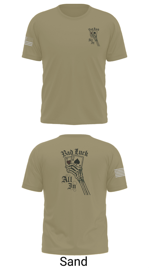 Short Sleeve Performance Shirt, 4th plt bad luck, Army, Teamtime, Team time, sublimation, custom sports apparel, team uniforms, spirit wear, spiritwear, sports uniforms, custom shirts, team store, custom team store, fundraiser sports, apparel fundraiser