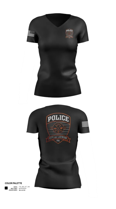 City of Latrobe 96870141 Women's Short Sleeve V-neck Shirt - 21