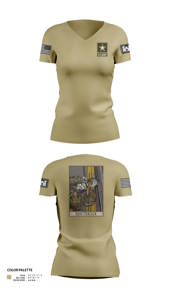 Womens Short Sleeve Vneck Shirt, 378th ECC, , Teamtime, Team time, sublimation, custom sports apparel, team uniforms, spirit wear, spiritwear, sports uniforms, custom shirts, team store, custom team store, fundraiser sports, apparel fundraiser