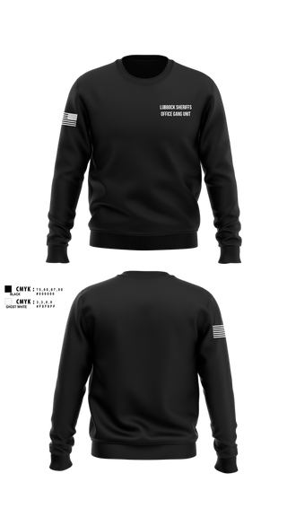 Crew Neck Sweatshirt, Lubbock Sheriffs Office Gang Unit, Police, Teamtime, Team time, sublimation, custom sports apparel, team uniforms, spirit wear, spiritwear, sports uniforms, custom shirts, team store, custom team store, fundraiser sports, apparel fundraiser