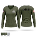 Modoc County Sheriff's Office Women's Long Sleeve V-neck Shirt - 1