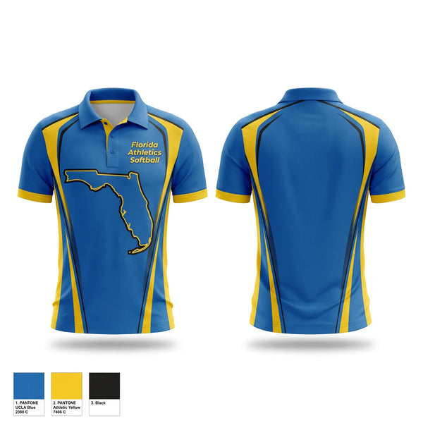 Short Sleeve Performance Polo, Florida Athletics Softball, Softball, Teamtime, Team time, sublimation, custom sports apparel, team uniforms, spirit wear, spiritwear, sports uniforms, custom shirts, team store, custom team store, fundraiser sports, apparel fundraiser