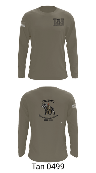 Long Sleeve Performance Shirt, 136 EVCC, Army, Teamtime, Team time, sublimation, custom sports apparel, team uniforms, spirit wear, spiritwear, sports uniforms, custom shirts, team store, custom team store, fundraiser sports, apparel fundraiser