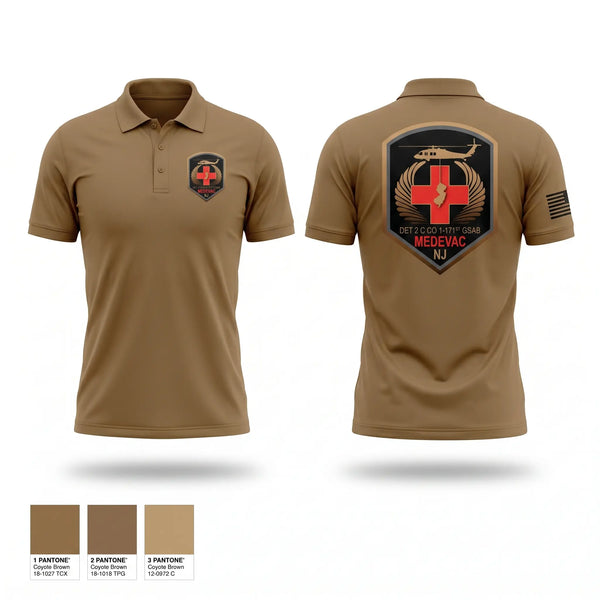 Short Sleeve Performance Polo, 1-171 MEDEVAC, National Guard, Teamtime, Team time, sublimation, custom sports apparel, team uniforms, spirit wear, spiritwear, sports uniforms, custom shirts, team store, custom team store, fundraiser sports, apparel fundraiser